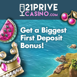 unlimited first deposit bonus with 21Prive Casino 
